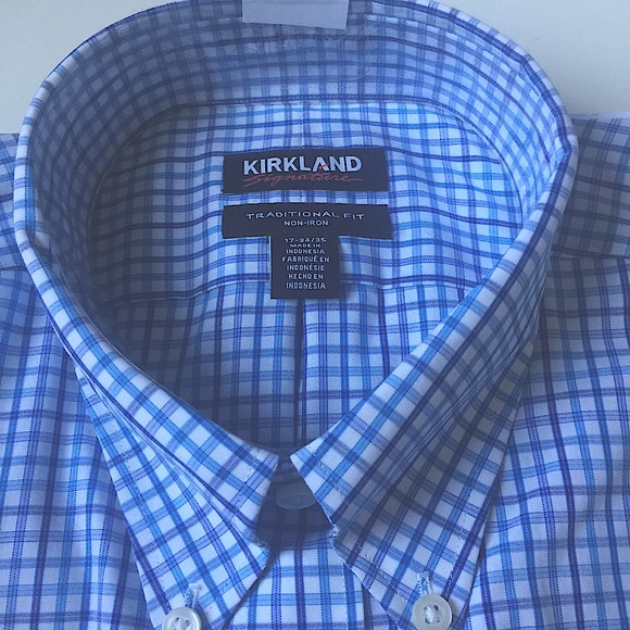 Kirkland Tailored Fit Dress Shirts Mens Shirt Kirkland Dress Shirt Blue Gray Plaid Men's Kirkland Kirkland Tailored Fit Dress Shirts Mens Shirt Kirkland Dress Shirt Blue Gray Plaid Men's Kirkland
